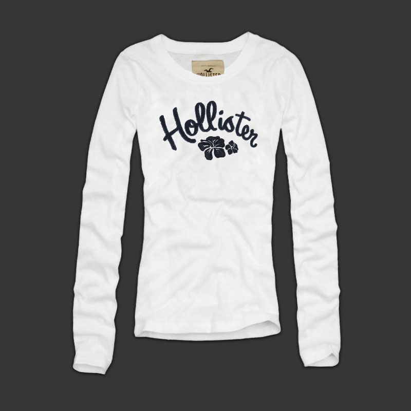 Hollister Mujeres De Cuello Redondo Largo Remera HCO4777